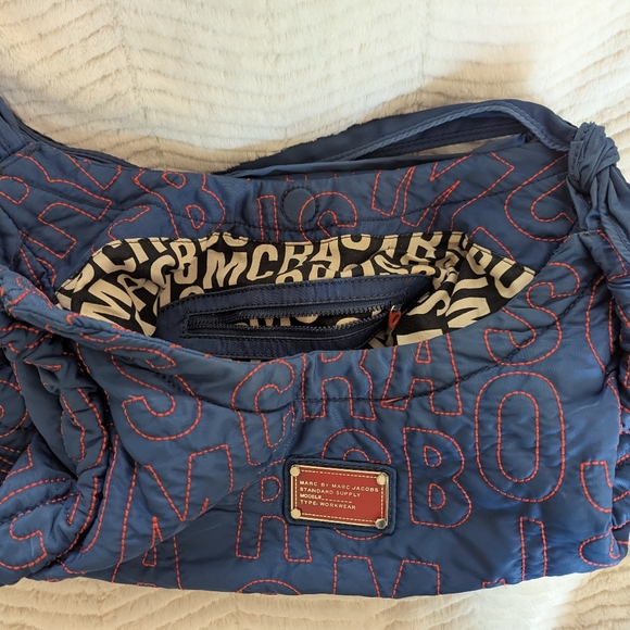 Marc Jacobs Nylon Tote Bag Blue/Red - Picture 3 of 7